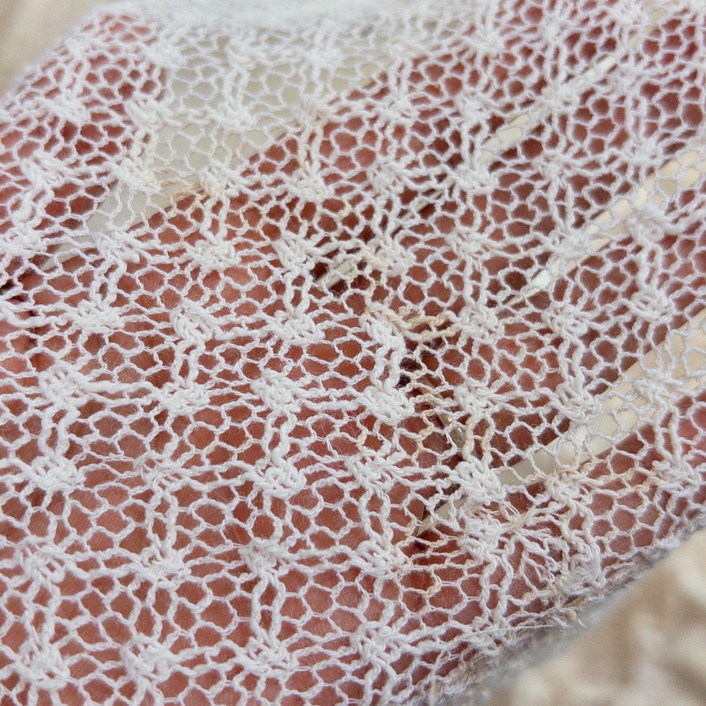 1930s - 1940s Wedding Dress - Long Sleeved Ivory Cotton Crochet with Satin Buttons | XS, Small - Daggers & Dames