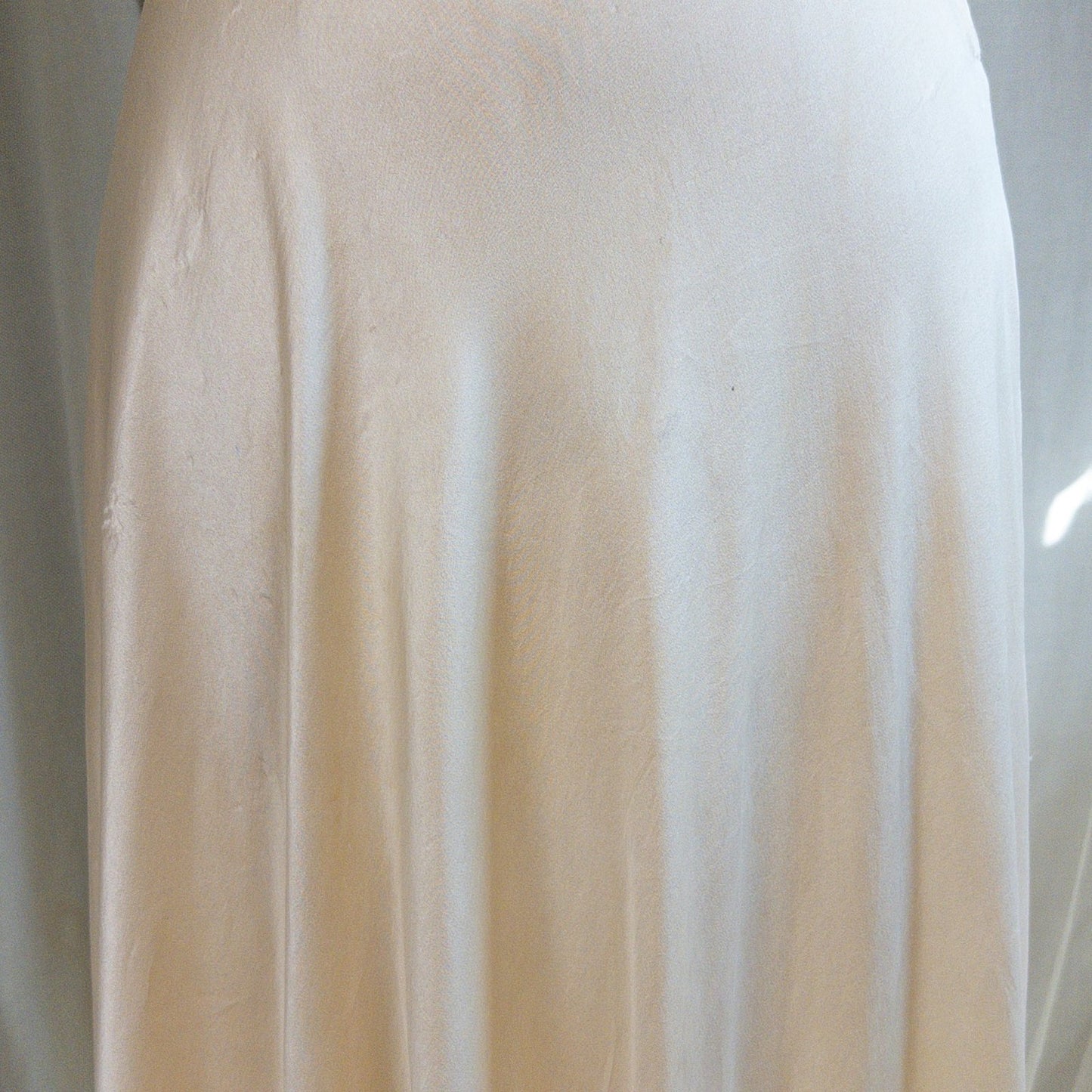 1930s Halter Nightgown - Champagne Gold Silk Satin with Open Back | Small, Medium - Daggers & Dames