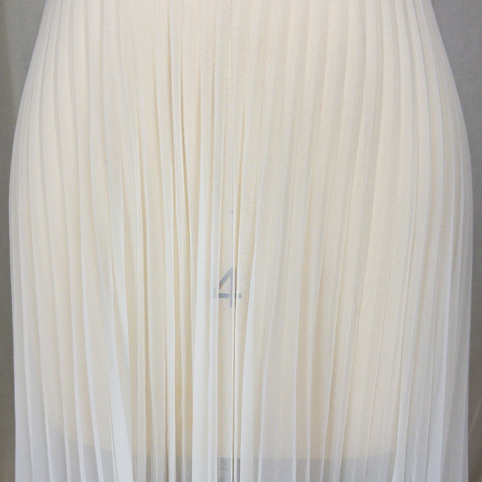 1950s - 1960s Grecian Nightgown - Sheer White Nylon Chiffon with Keyhole Neckline & Pleated Skirt by Carter's | Small, Medium - Daggers & Dames