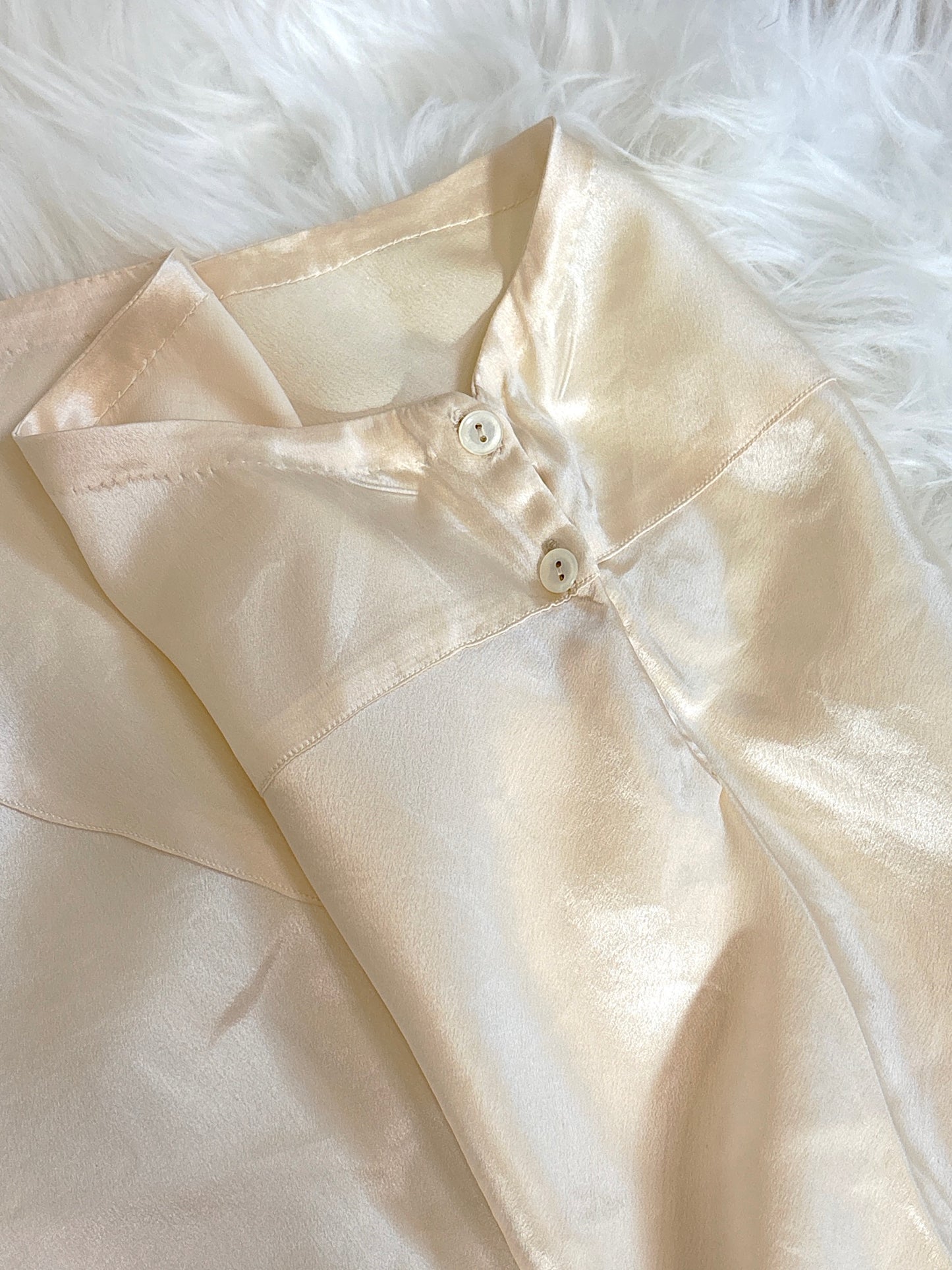 Vintage 1920's - 1930's Tap Pants - Ivory Crepe-Back Silk Satin with Deep Nude Lace | XS