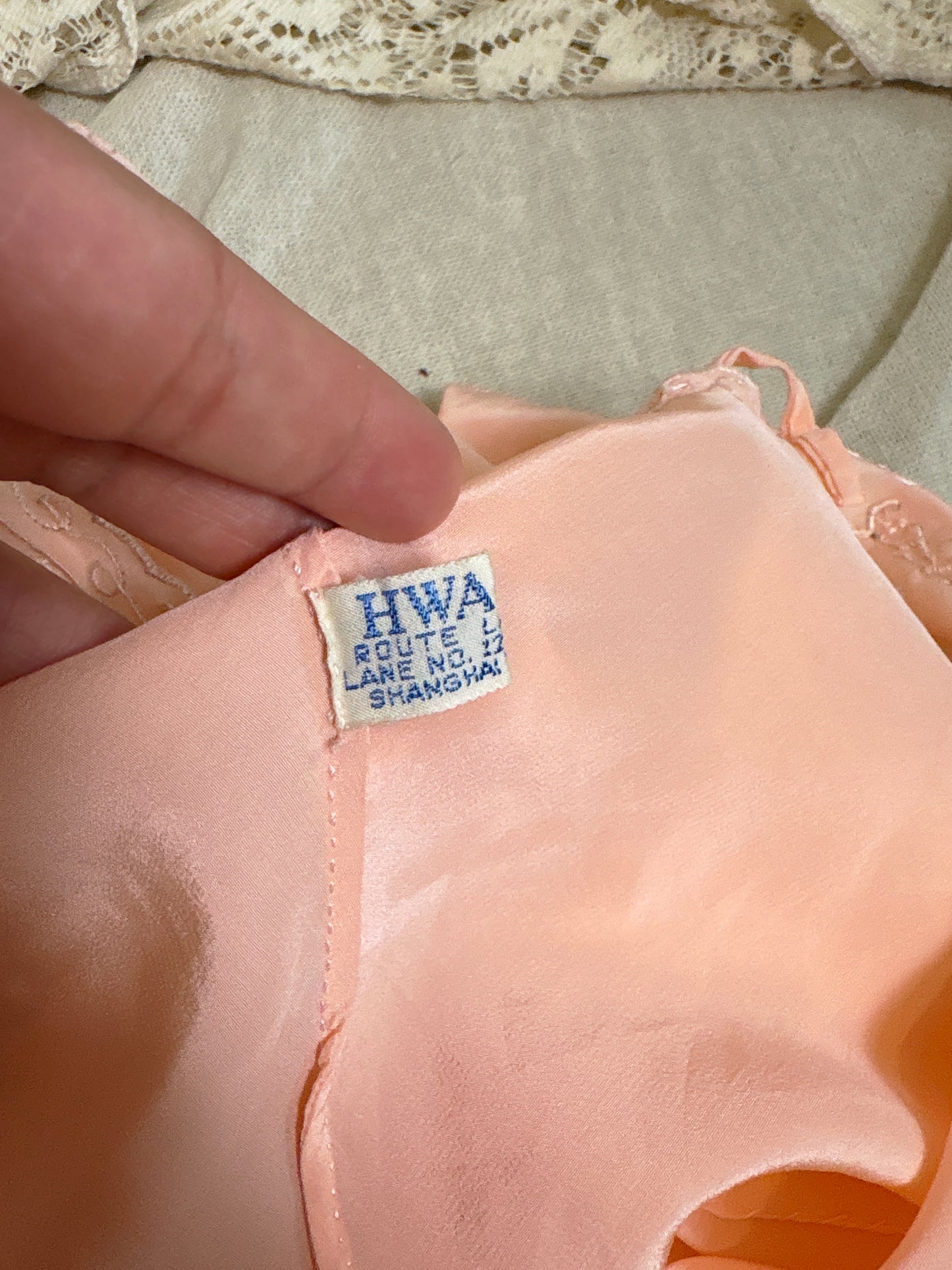 Vintage 1930's Teddy Chemise - Hand Stitched Blush Pink Silk with Raised Floral Embroidery by HWA Sun | XS