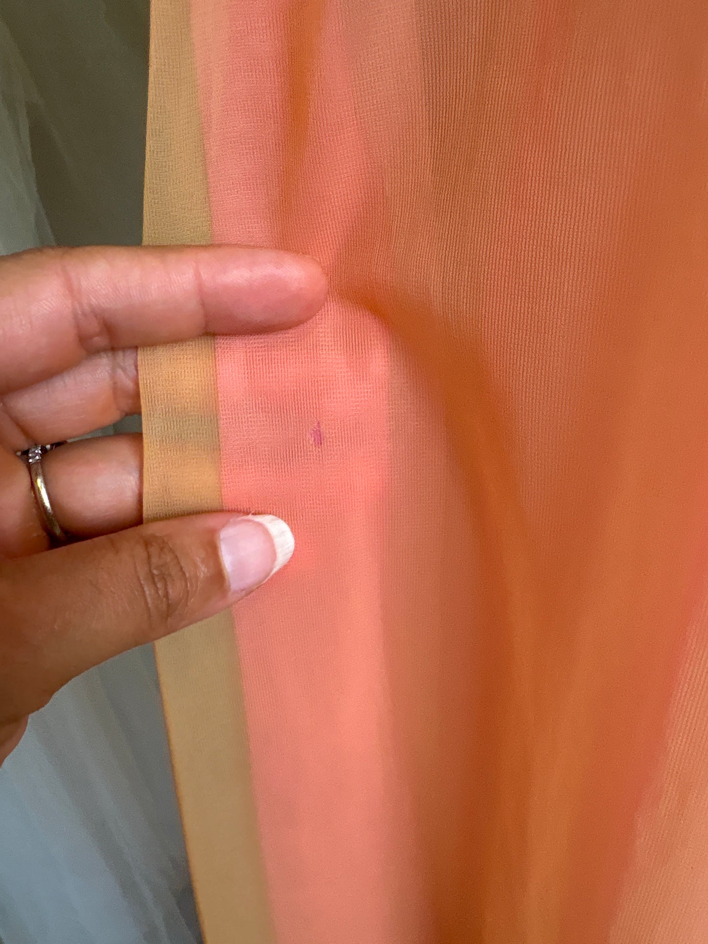 Vintage 1960's Nightgown & Peignoir Set - Multi-tone Tangerine Nylon Chiffon by Molyclaire | M, LG