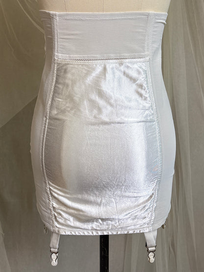 Vintage 1950's Ultra High-Rise Girdle - White Mesh with Satin Panels by Bestform - New with Tags | 30