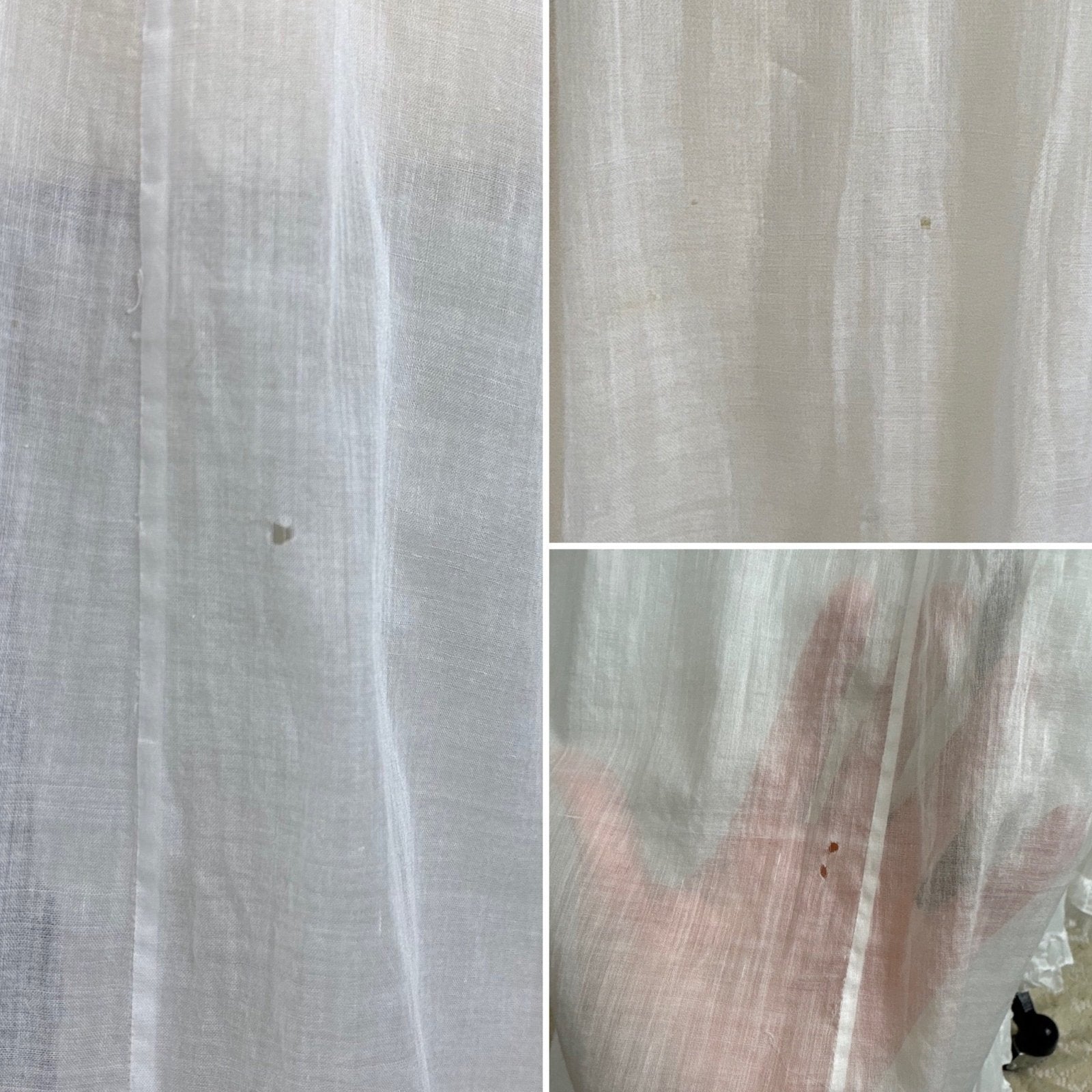 Antique 1910's Edwardian Semi - Sheer White Cotton Lawn Petticoat with Triple Layer Ruffled Hem, size XXS - Daggers & Dames