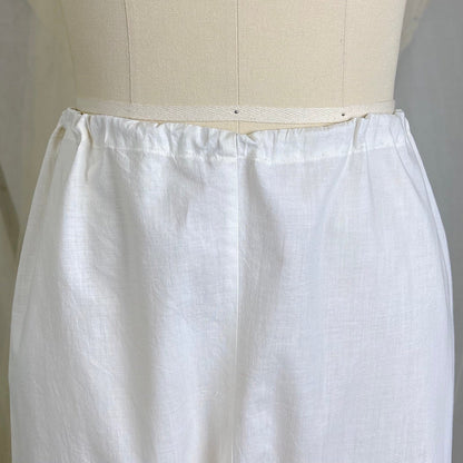 Antique Edwardian 1910's White Cotton Bloomers with Ruffled Bobbin Lace, size S, M, LG - Daggers & Dames