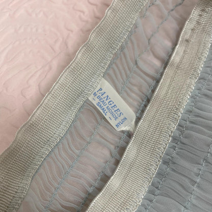 Vintage 1950's Garter Panties | Sheer Baby Blue Nylon Chiffon with Shirring Detail & Detachable Garters | Size S | Pangees by Beau Monde