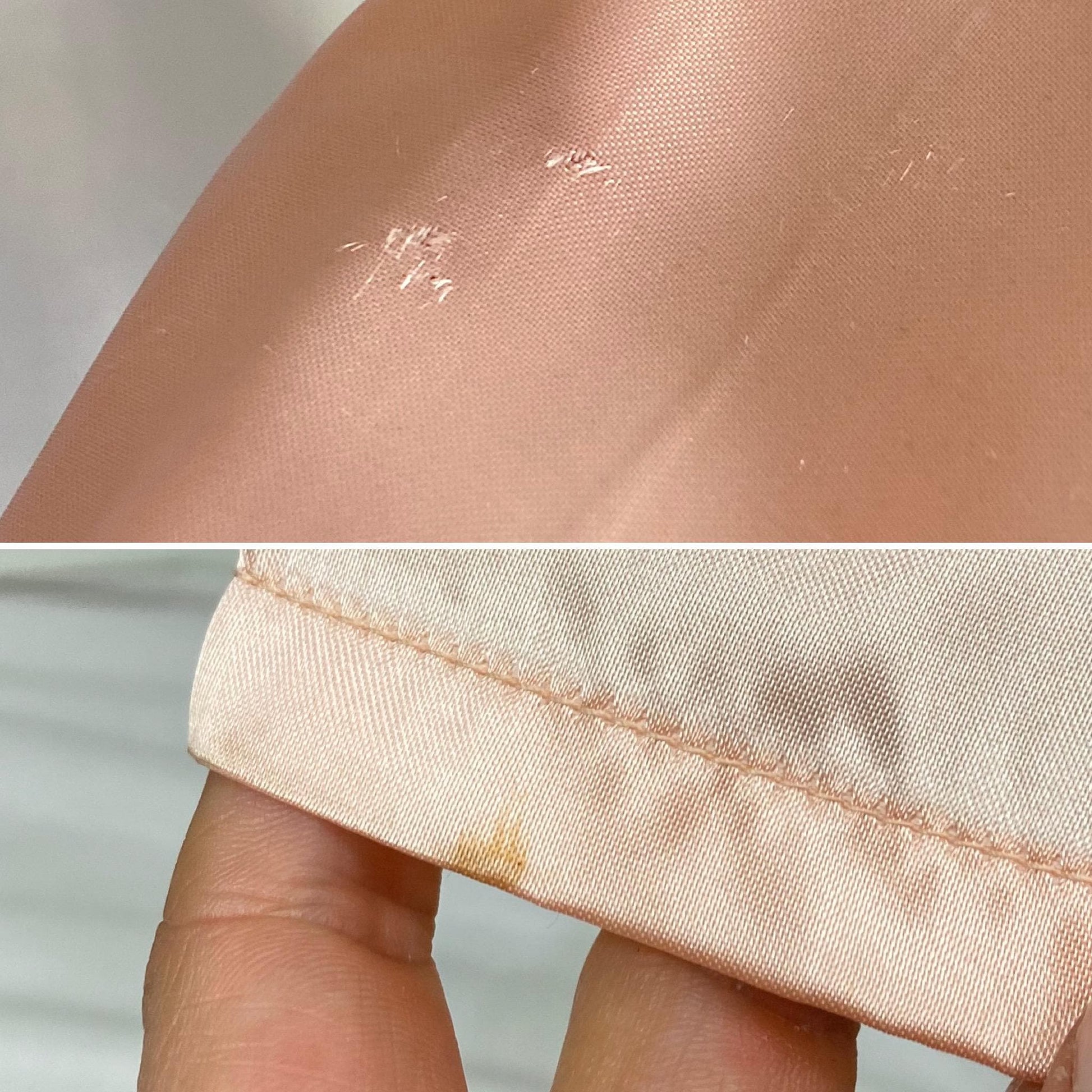 Vintage 1940's Pajama Set | Rosy Pink Rayon Satin with Ruffled Lace & Satin Damask Collar | Size XS, S | Little Miss Dixie - Never Worn