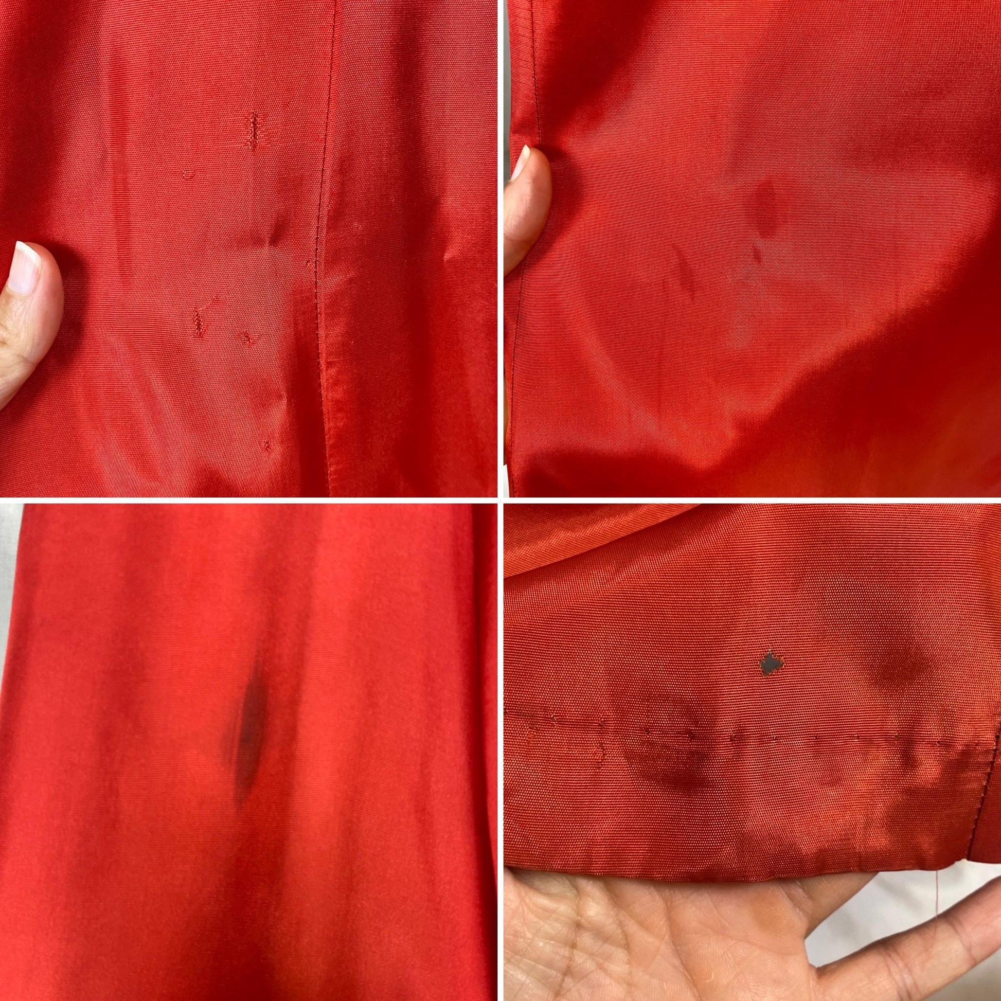 Vintage 1930's - 1940's Hooded Robe - Opera Coat | Rose Red Rayon Velvet with Taffeta Lining | Size XS, S