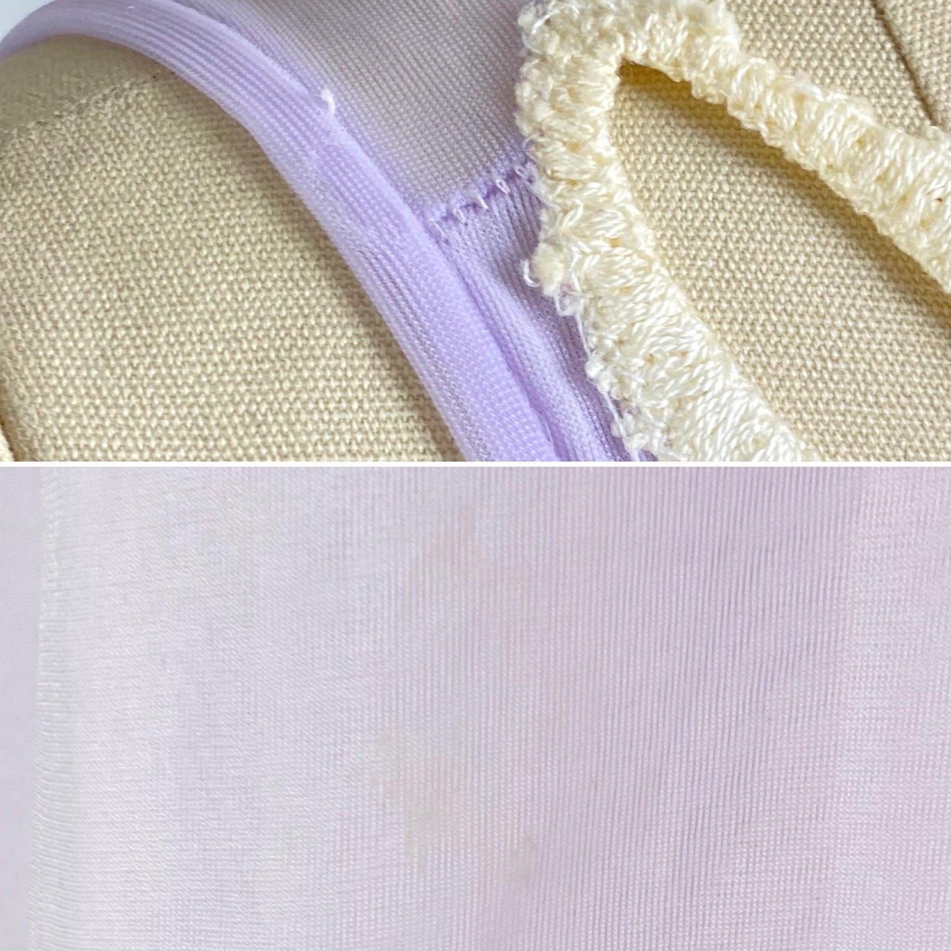 Vintage 1960's Nightgown & Peignoir Set | Sheer Lilac Purple Nylon Chiffon with Cream Crochet Lace Inserts | Size M | By Molyclair