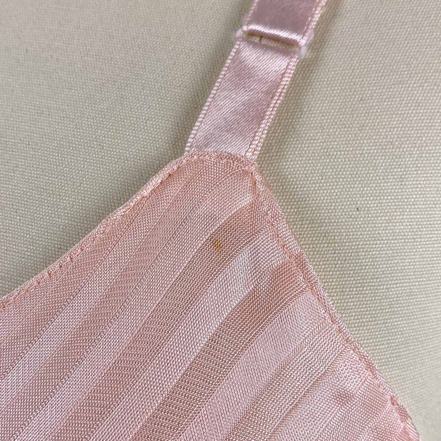Vintage 1940's Slip | Semi-Sheer Bubblegum Pink Striped Rayon Knit | Size XS | By Lorraine - Never Worn