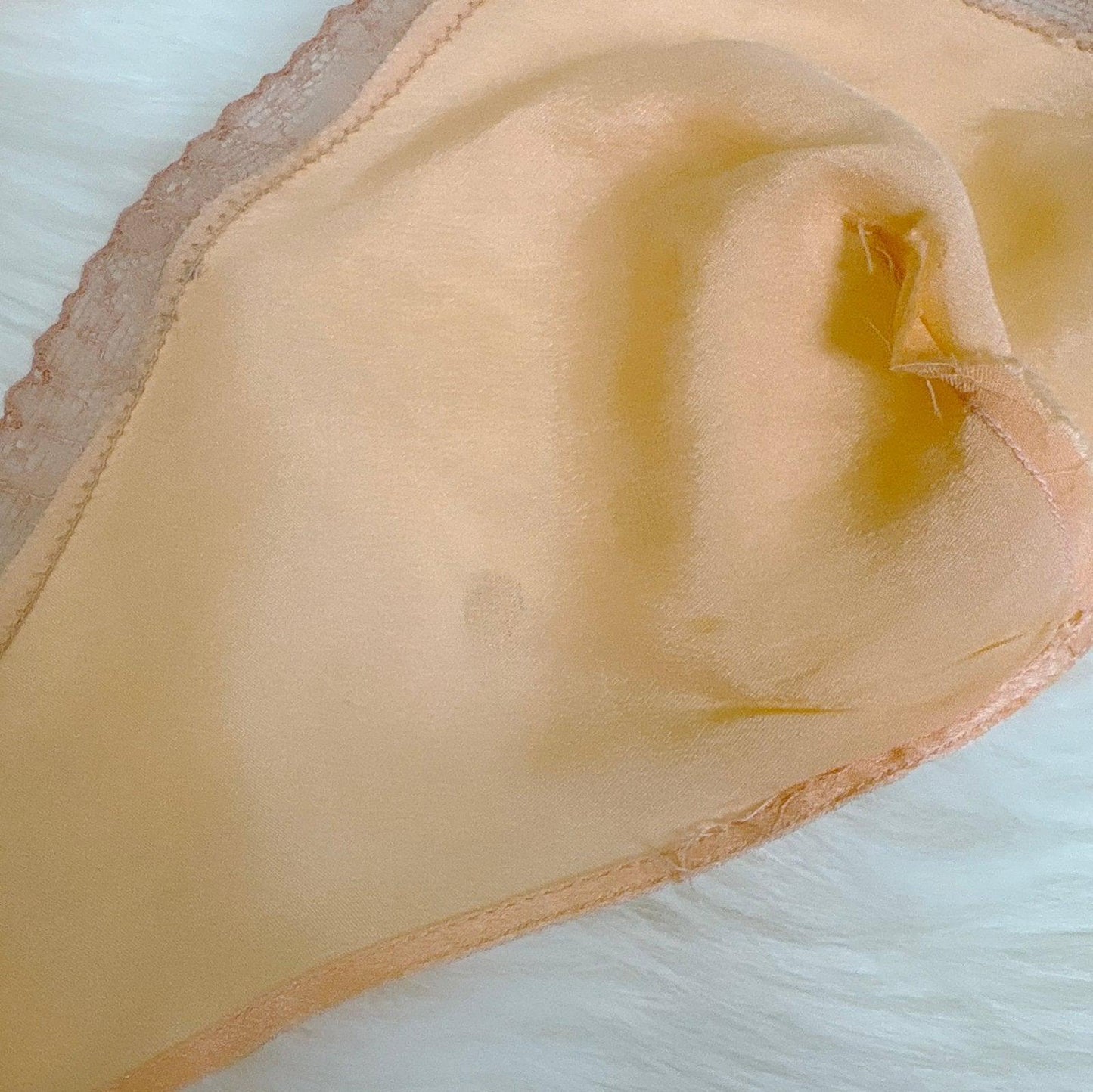 Vintage 1930's Warm Peach Silk Satin Bralette & Tap Pants Lingerie Set - Size S, M - Daggers & Dames