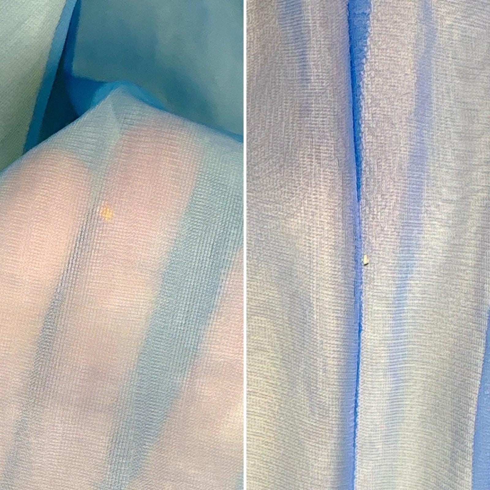 Vintage 1950's - 1960's Nightgown & Peignoir Set - Sheer Navy Blue and Custard Yellow Nylon Chiffon with Pussy Bow - By Pinehurst - Size M - Daggers & Dames