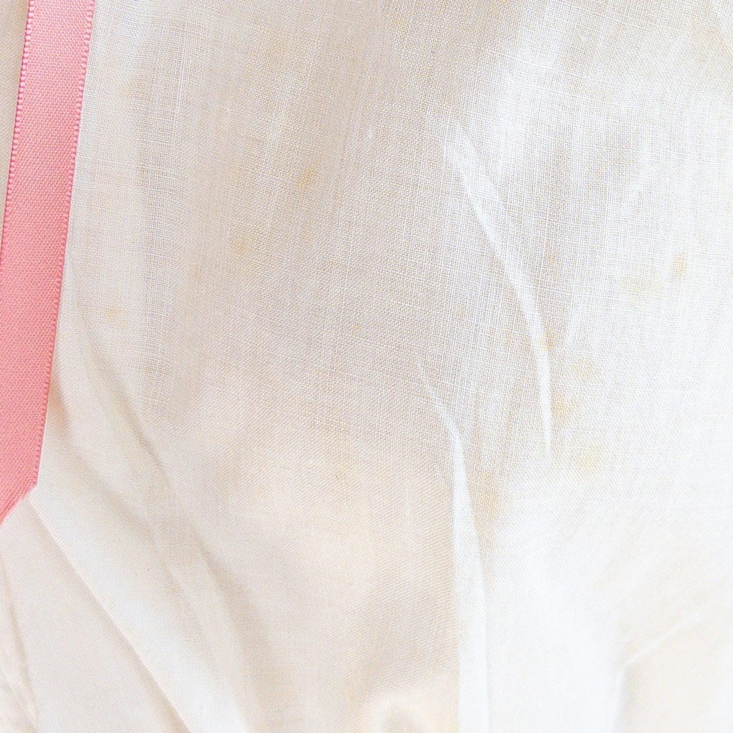 1900's Victorian Era Camiknickers - Soft White Cotton Lawn with Bobbin Lace & Pink Ribbon Drawstrings - Daggers & Dames