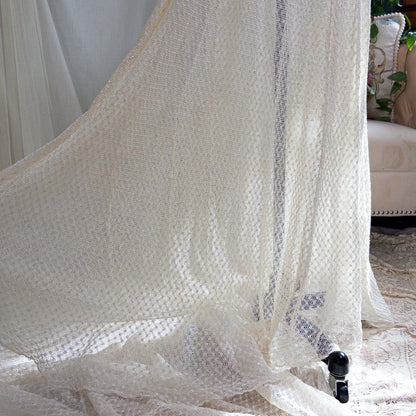 1930's - 1940's Wedding Dress - Long Sleeved Ivory Cotton Crochet with Satin Buttons | XS, Small