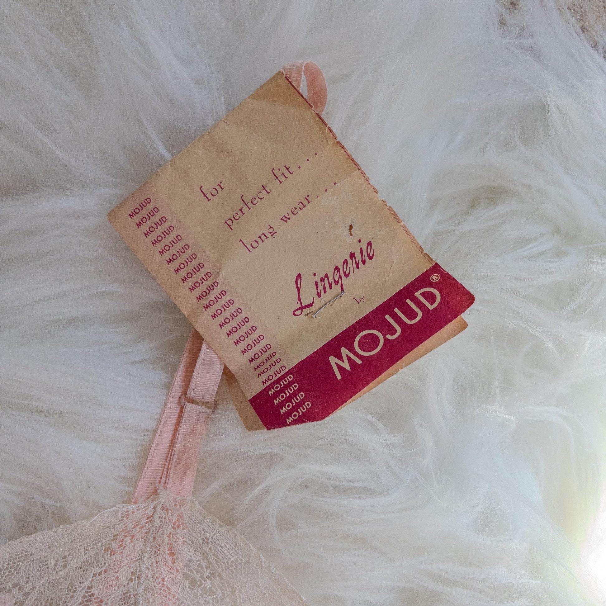 1940's Slip - Rose Pink Rayon with Diamond Insert & Nude Lace by Mojud, New with Tags | XXS, XS