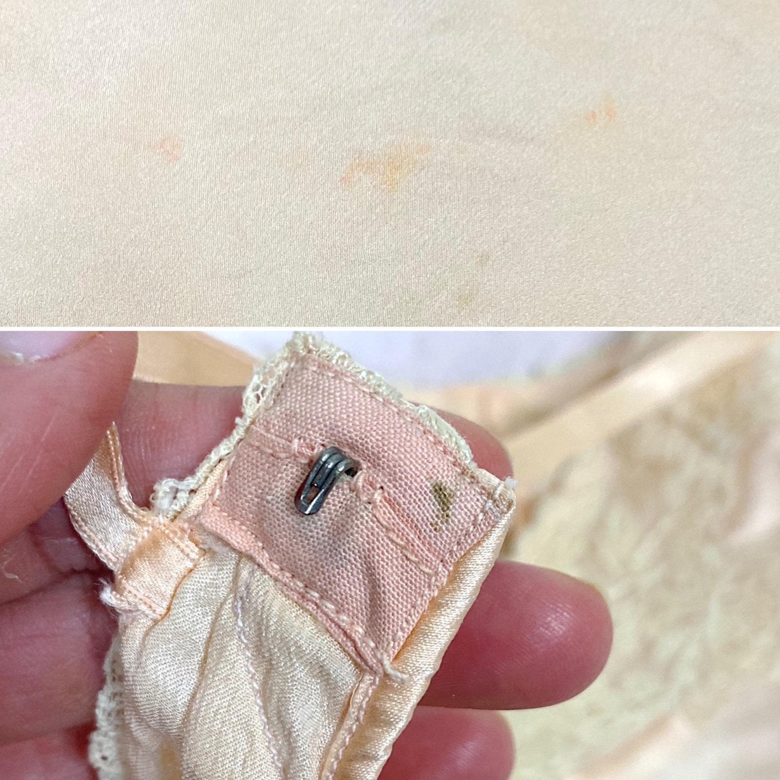 Vintage 1920's - 1930's Tap Pants & Bralette Lingerie Set | Powder Pink Silk with Ivory Alencon Lace | Size S - Daggers & Dames