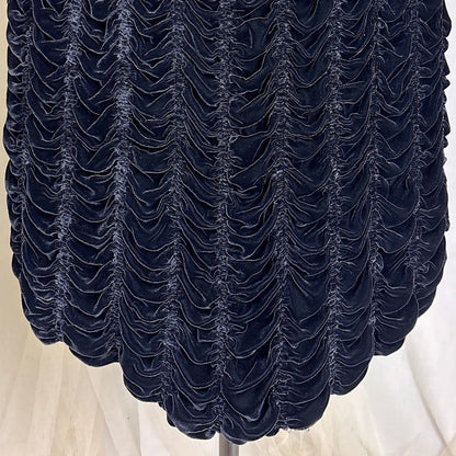 Vintage 1930's - 1940's Inky Black Velvet Cape with Coffin Pleat Design, size S, M, LG - Daggers & Dames