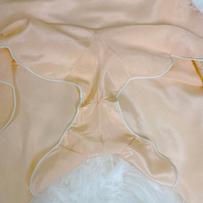 Vintage 1930's Hand Stitched Pale Peach Silk Tap Pants with Ladder Stitch Detail - By Sonette, Size M - Daggers & Dames