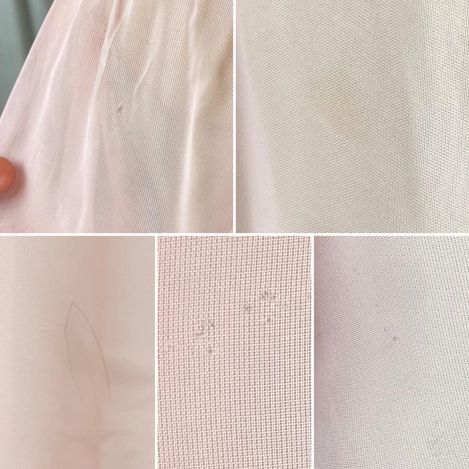Vintage 1940's - 1950's Dressing Gown Robe | Sheer Baby Pink Rayon Chiffon with Nylon Lace | Size S - Daggers & Dames