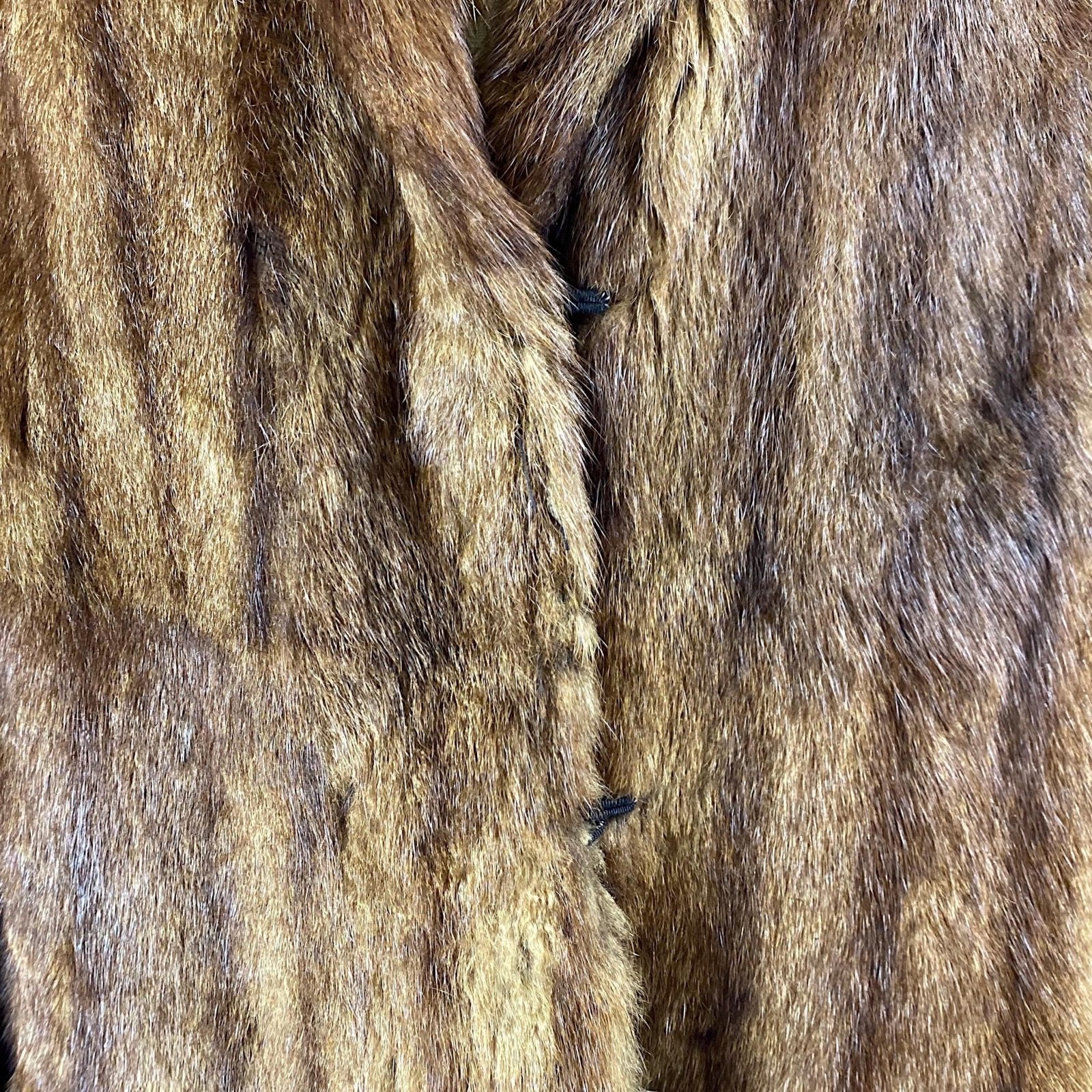 Vintage 1940's - 1950's Mink Fur Coat | Deep Maple Brown with Silk Lining | Size S, M - Daggers & Dames