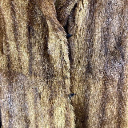 Vintage 1940's - 1950's Mink Fur Coat | Deep Maple Brown with Silk Lining | Size S, M - Daggers & Dames