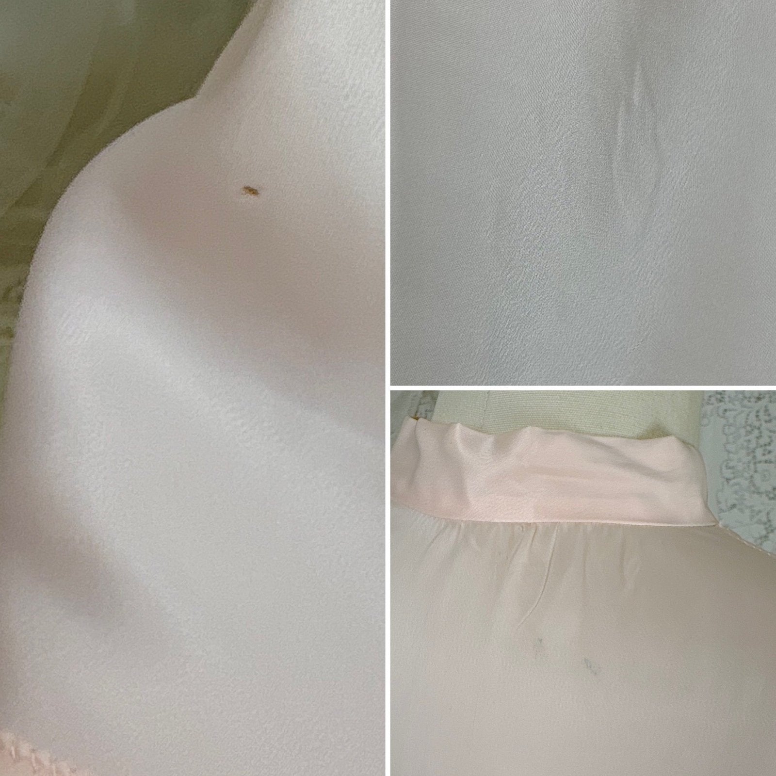 Vintage 1940's - 1950's Nightgown - Hand Stitched Palest Pink Rayon Satin with Cotton Tulle Inserts, size S, M - Daggers & Dames