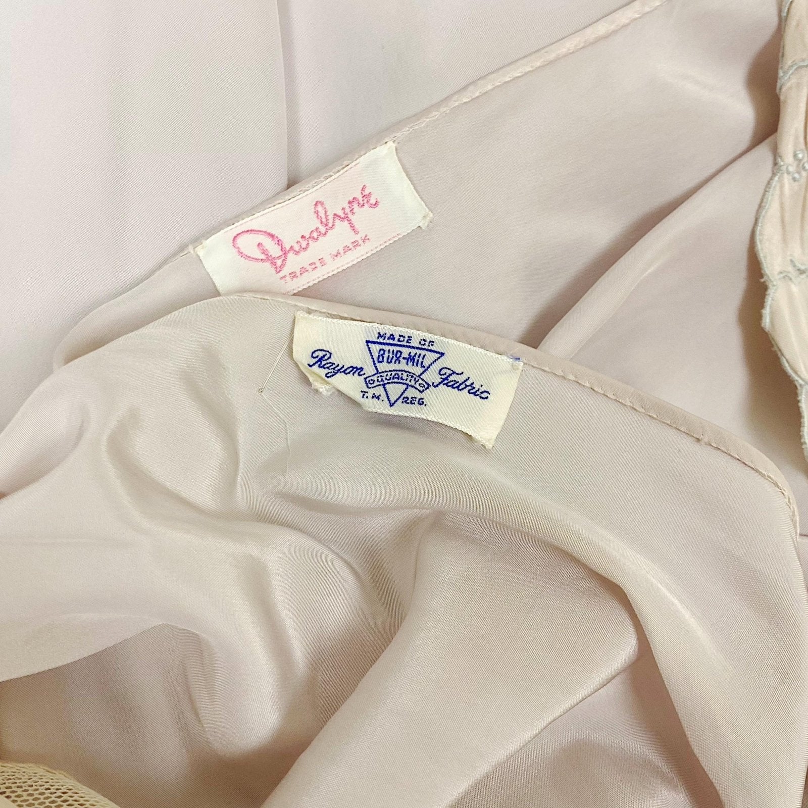 Vintage 1940's - 1950's Nightgown | Hand - Stitched Purple Lilac Rayon with White Tulle & Satin Inserts | Size S, M | By Dwalyne - Daggers & Dames