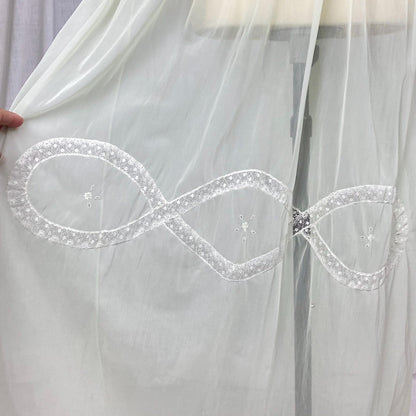 Vintage 1940's - 1950's Nightgown | Hand Stitched Sheer Mint Green Crisp Nylon with Ivory Bobbin Lace Inserts & Embroidery | Size S, M - Daggers & Dames