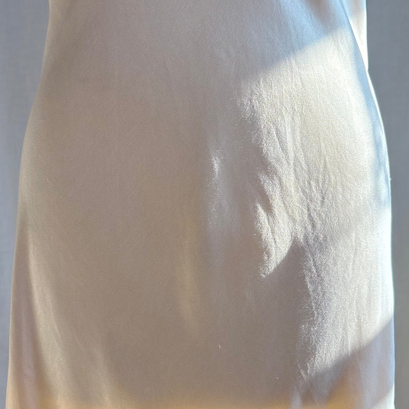 Vintage 1940's - 1950's Slip - Champagne Gold Silk Satin with Scalloped Lace - by Fischer Heavenly Lingerie, size M, LG - Daggers & Dames