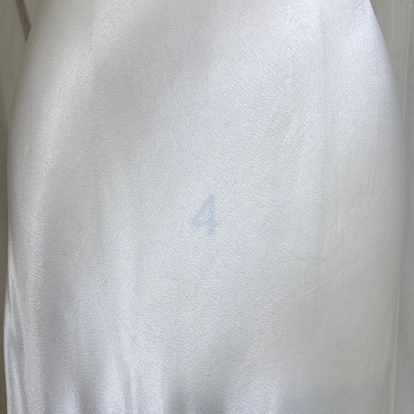 Vintage 1940's Bright White Crepe Back Satin & Chiffon Nightgown, size XS, S - Daggers & Dames