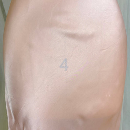 Vintage 1940's Creamy Pink Rayon Satin & Chiffon Nightgown, size XS, S - Daggers & Dames