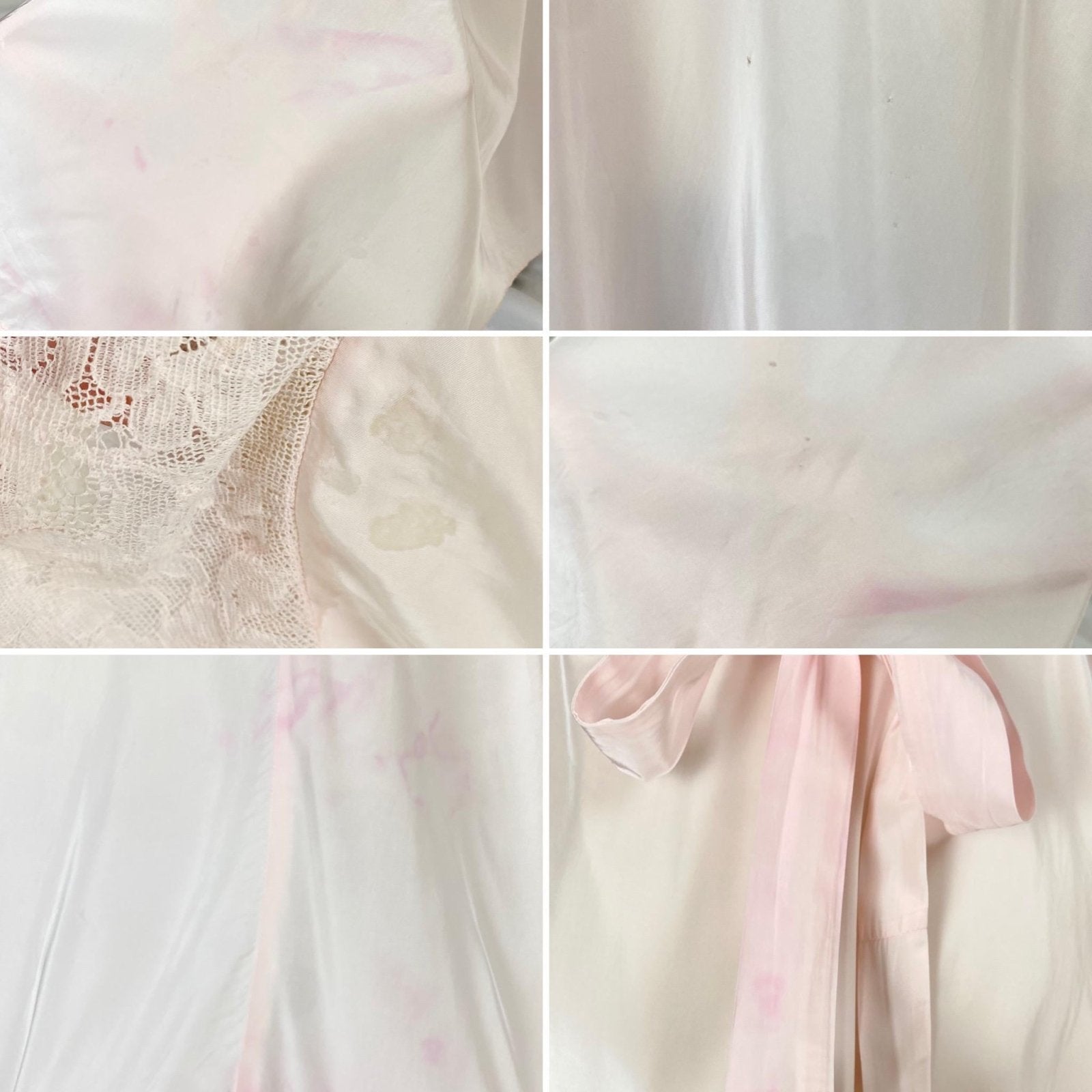 Vintage 1940's Nightgown | Baby Pink Rayon with Ruffled Cotton Lace & Silk Appliqués | Size S, M - Daggers & Dames