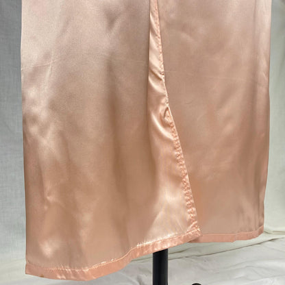 Vintage 1940's Pajama Set | Rosy Pink Rayon Satin with Ruffled Lace & Satin Damask Collar | Size XS, S | Little Miss Dixie - Never Worn - Daggers & Dames