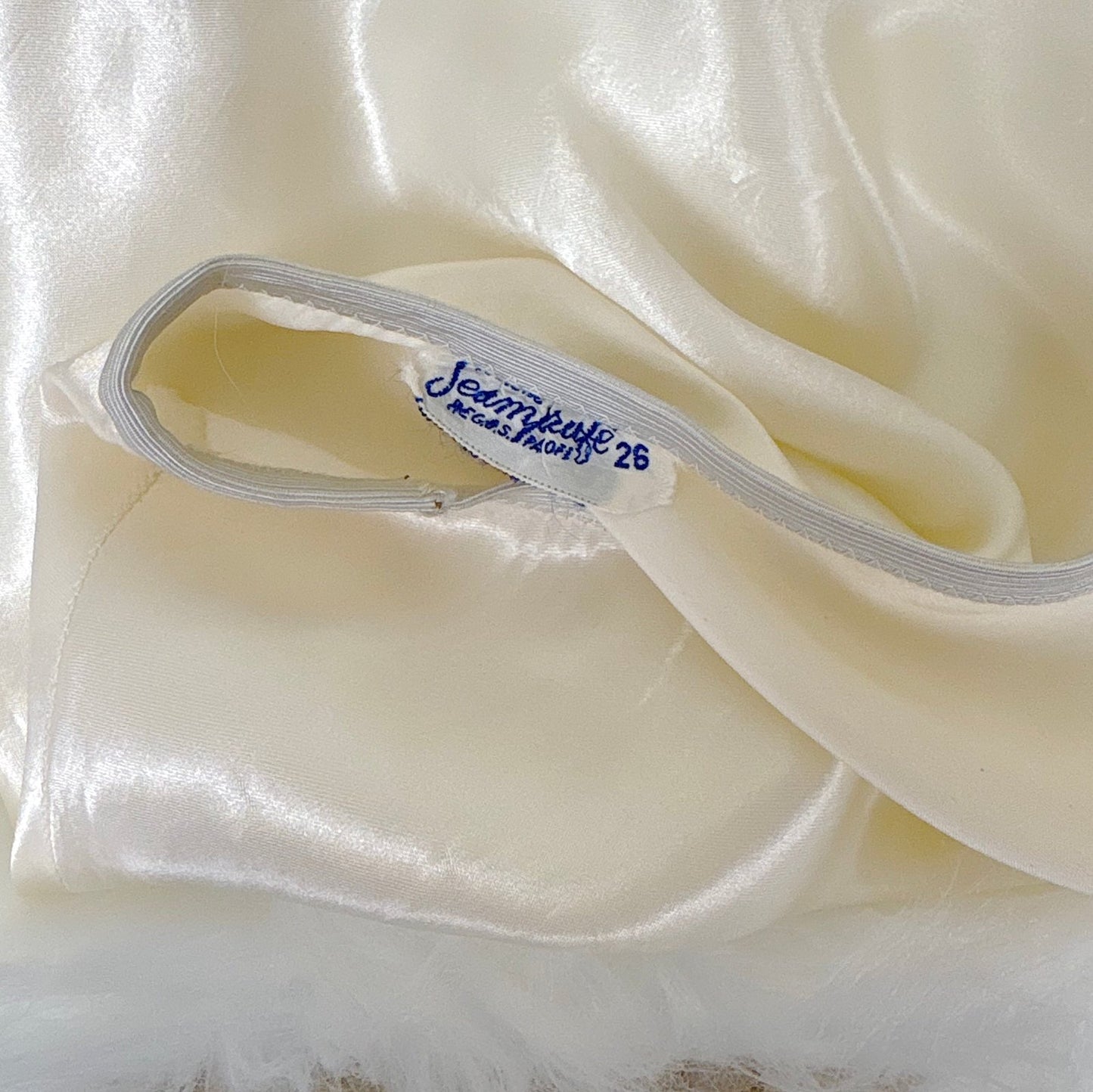 Vintage 1940's Pearly White Rayon Satin Tap Pants with Cotton Lace - by Seamprufe, size XS, S - Daggers & Dames