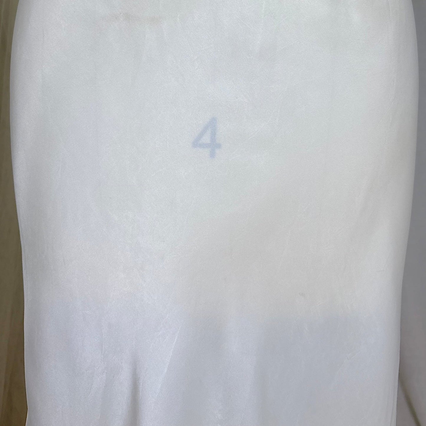 Vintage 1940's Soft White Rayon Satin Nightgown with Capped Sleeves, size S - Daggers & Dames