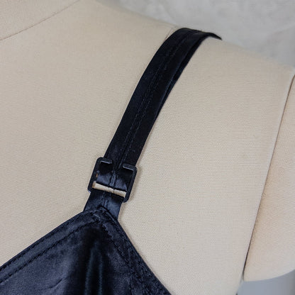 Vintage 1950's Bullet Bra - Black Acetate Satin with Circle Stitching by Exquisite Form | 34 C - Daggers & Dames
