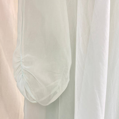Vintage 1950's Nightgown & Peignoir Set | Sheer Pale Blue Nylon Chiffon with Rhinestones | Size M | Vanity Fair Conversation Piece Line - Daggers & Dames