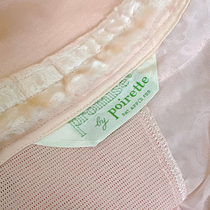 Vintage 1950's Rose Pink Rayon Satin All - in - One Girdle - By Promise by Poirette, size S, M - Daggers & Dames