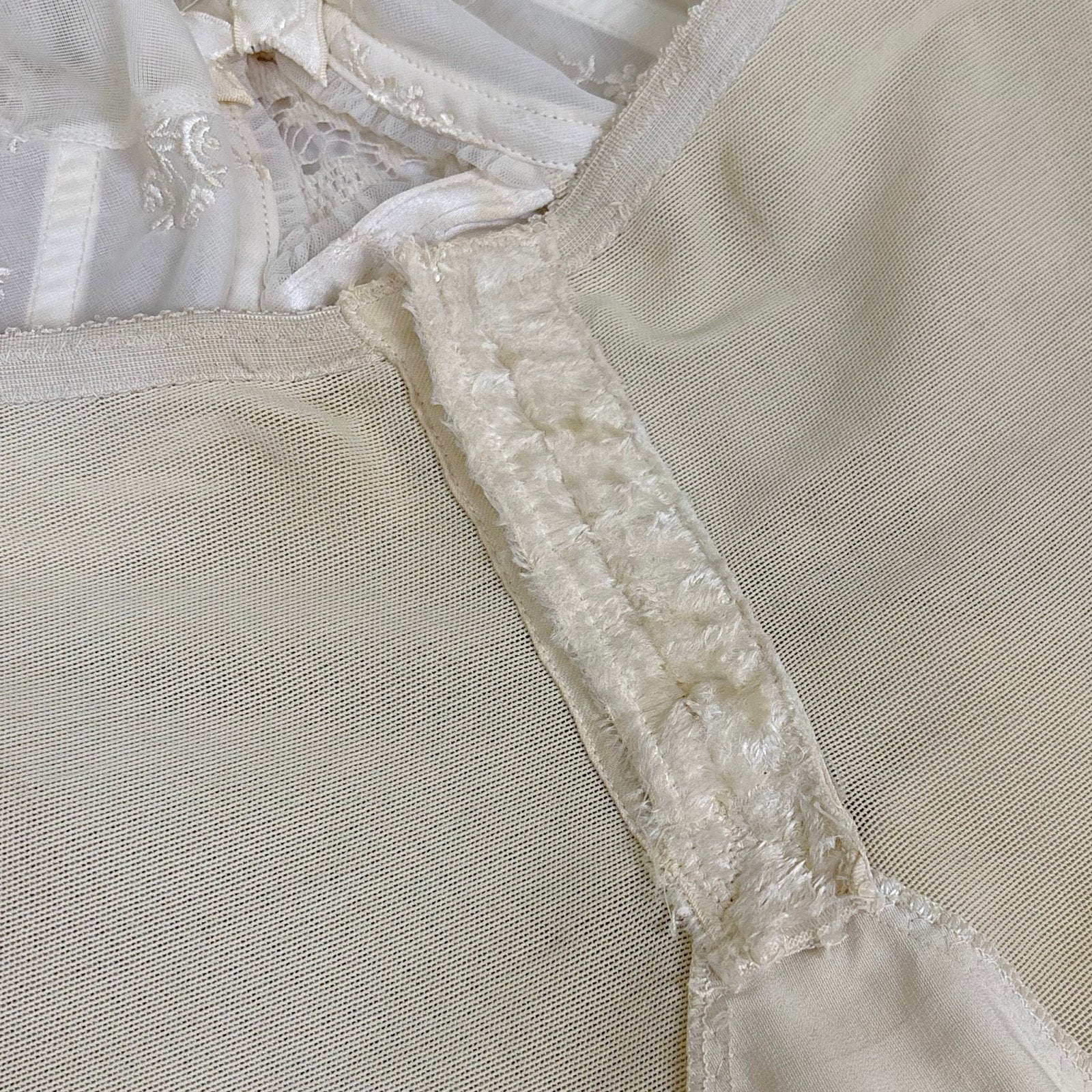 Vintage 1950's White Satin Strapless All - in - One Girdle with Embroidery by Lily of France - Enhance, Size 36 B - Daggers & Dames