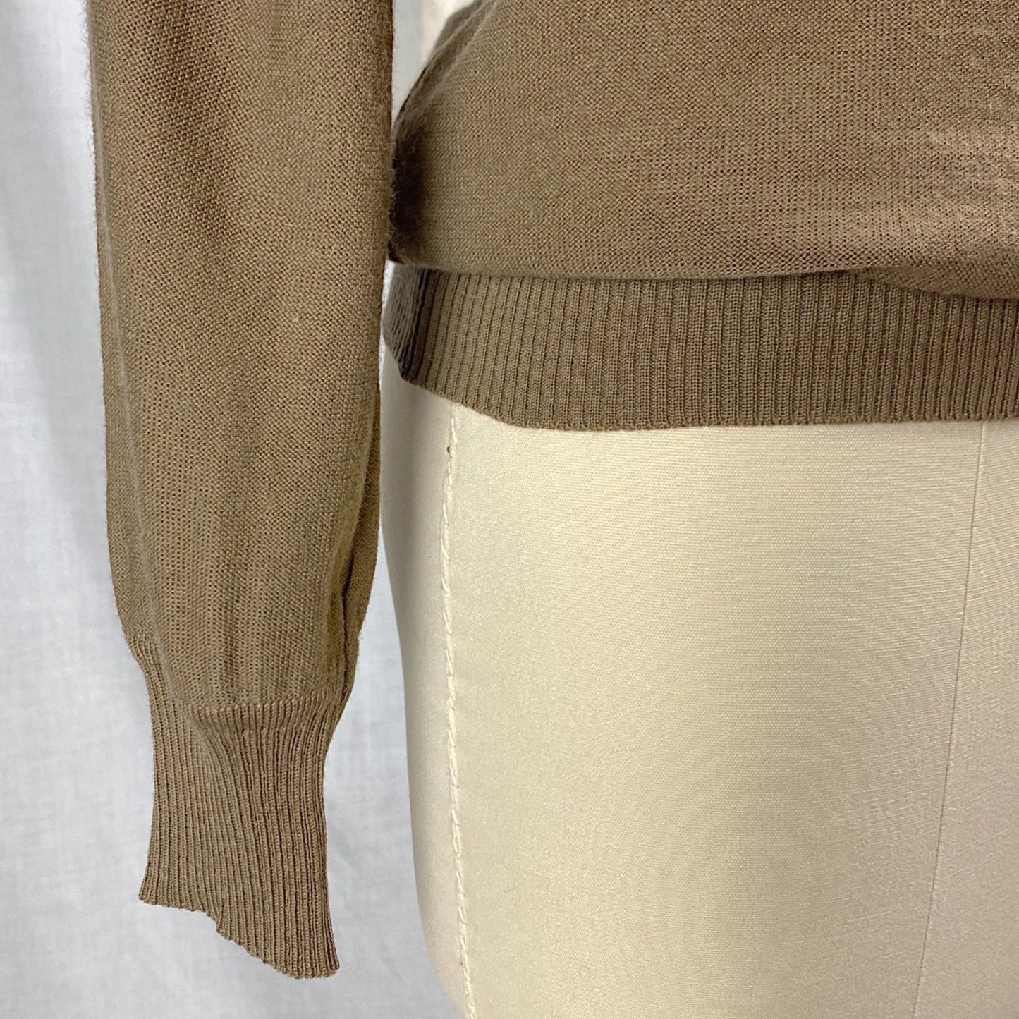 Vintage 1960's - 1970's SAINT LAURENT Turtleneck Sweater | Soft Mocha Silk & Wool Blend | Size XS, S, M | Saint Laurent Rive Gauche - Daggers & Dames