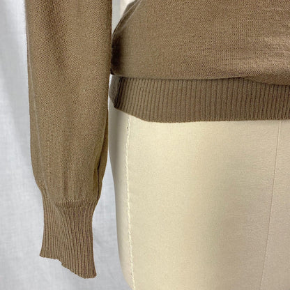 Vintage 1960's - 1970's SAINT LAURENT Turtleneck Sweater | Soft Mocha Silk & Wool Blend | Size XS, S, M | Saint Laurent Rive Gauche - Daggers & Dames