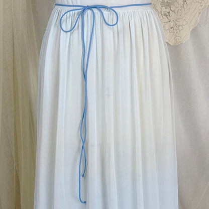 Vintage 1960's Nightgown - Blue Ombre Nylon with Two - Tone Chiffon Bust - by Lucite, size S, M - Daggers & Dames