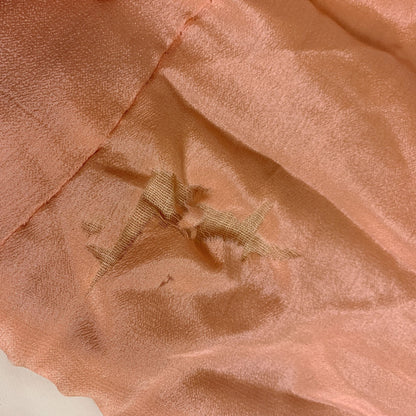 Antique 1900’s Japanese Kimono Robe | Coral Pink Silk with Pastel Floral Embroidery & Tassel Sash | Size Free - Daggers & Dames