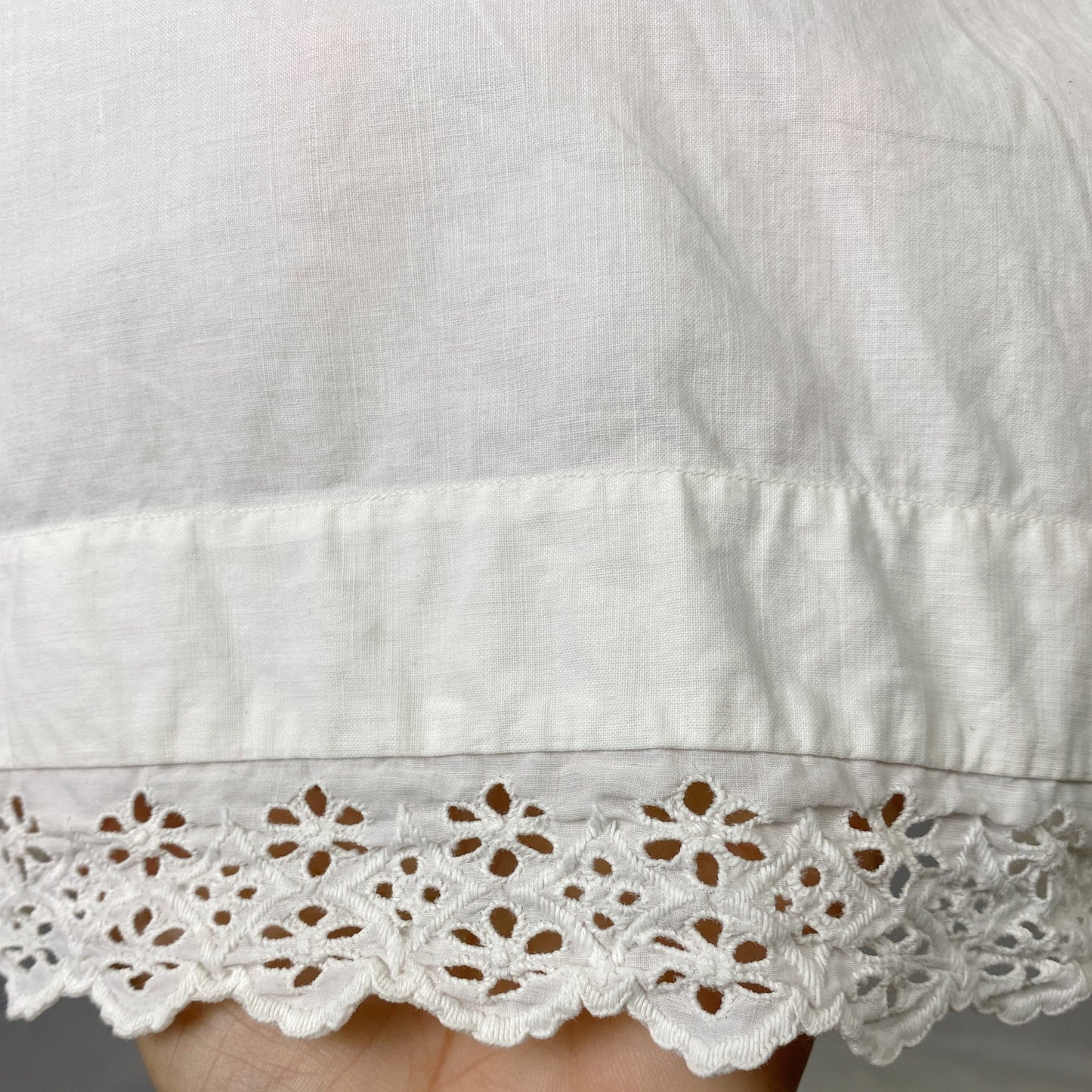 Antique 1910's Edwardian Nursing Gown | Hand Stitched Soft White Cotton with Crochet & Eyelet Lace | Size Free - Daggers & Dames