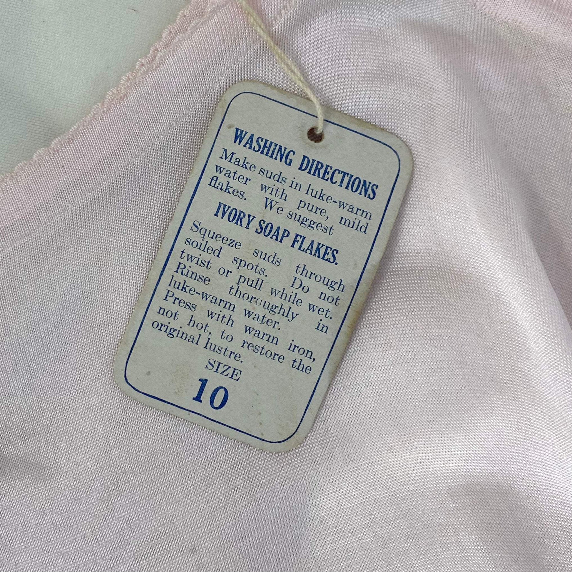 Antique 1920's Camiknicker | Pale Pink Silk Knit with Button Drop-Seat | Size 30-34 Bust, XXS, XS - Daggers & Dames
