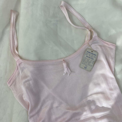 Antique 1920's Camiknicker | Pale Pink Silk Knit with Button Drop-Seat | Size 30-34 Bust, XXS, XS - Daggers & Dames