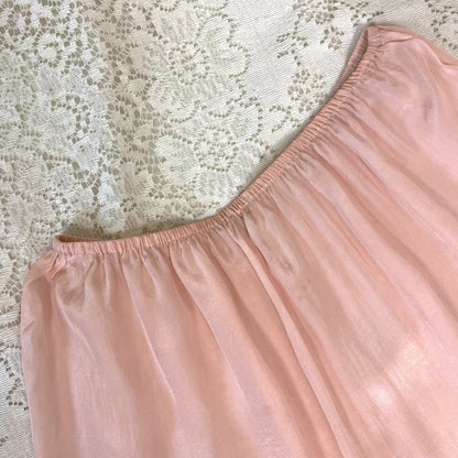 Antique 1920's Tap Pants | Light Baby Pink Silk with Ivory Lace | Size S, M, LG - Daggers & Dames