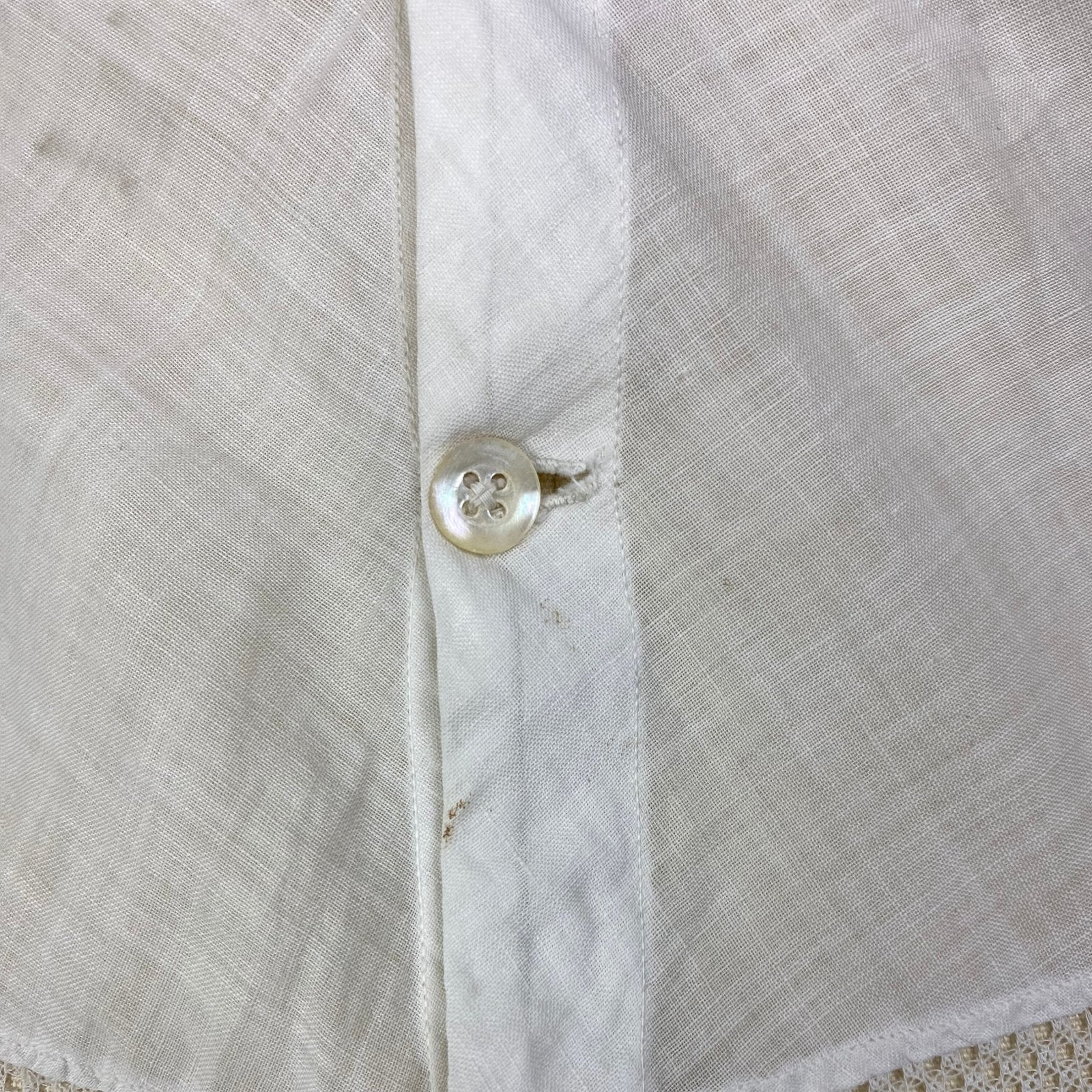 Antique Edwardian 1910's Knickers | Soft Semi-Sheer White Cotton with Lace & Open Seat | Size M, LG - Daggers & Dames