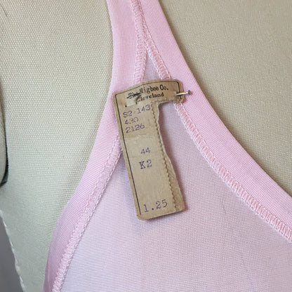 Vintage 1920's Chemise 1 | Size SM, MED | Bubblegum Pink Rayon Knit | The Globe -New with Tags - Daggers & Dames