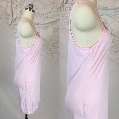 Vintage 1920's Chemise 1 | Size SM, MED | Bubblegum Pink Rayon Knit | The Globe -New with Tags - Daggers & Dames